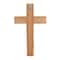 Brown Wood Industrial Cross Wall Decor, 20" x 12" x 2"